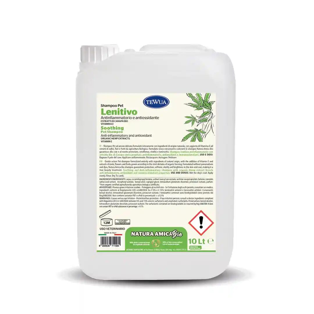 Shampoo Lenitivo Canapa 10L - Antinfiammatorio Bio by Dog Moda