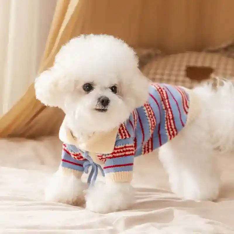 Maglione Cani Gatti Righe Caldo Invernale Maglia Knit by Dog Moda