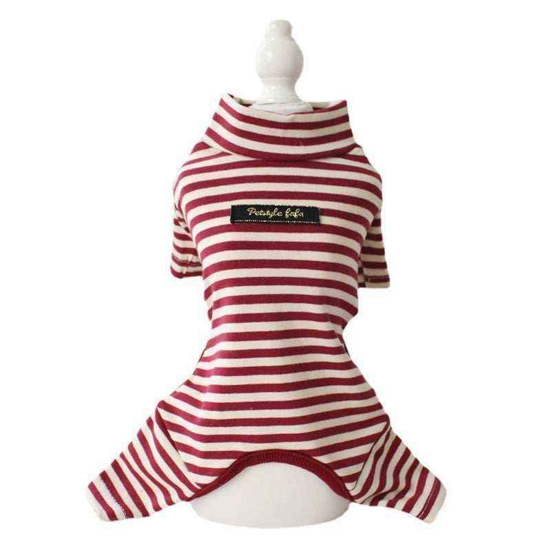 Tuta Pigiama per Cani a Righe con Quattro Zampine – Morbido Cotone by Dog Moda