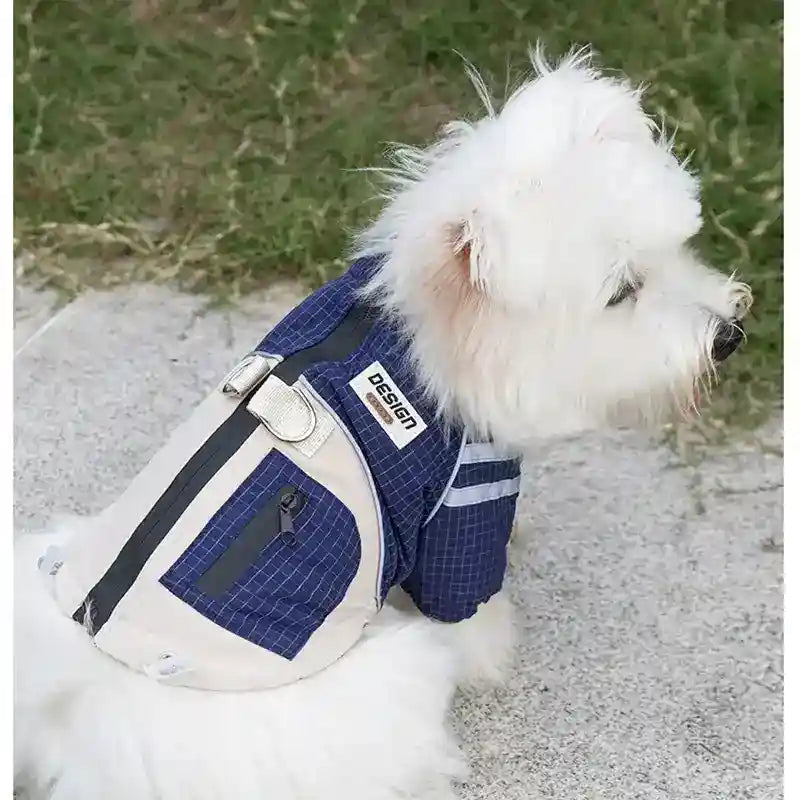 Cappotto Design Impermeabile Cani - Taschina e Coulisse by null