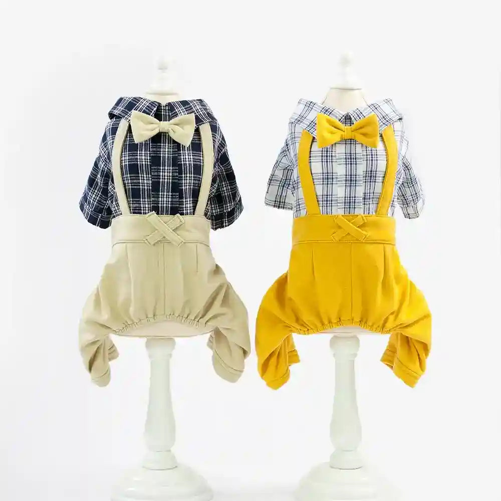 Vestito per Cani "Diesel" con Papillon e Bretelle by Dog Moda