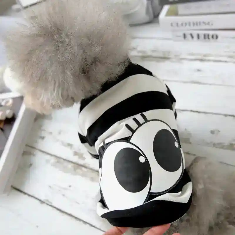 Maglietta per Cani a Righe "Occhioni Innamorati" by Dog Moda