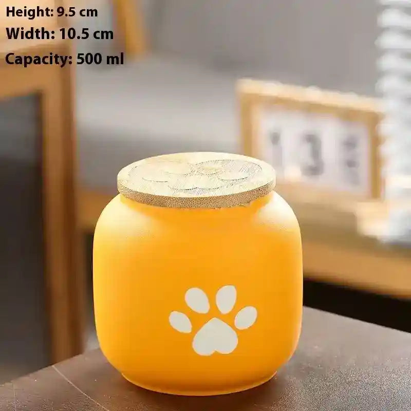 Urna Ceneraria per Cani e Gatti in Ceramica con Zampa by null