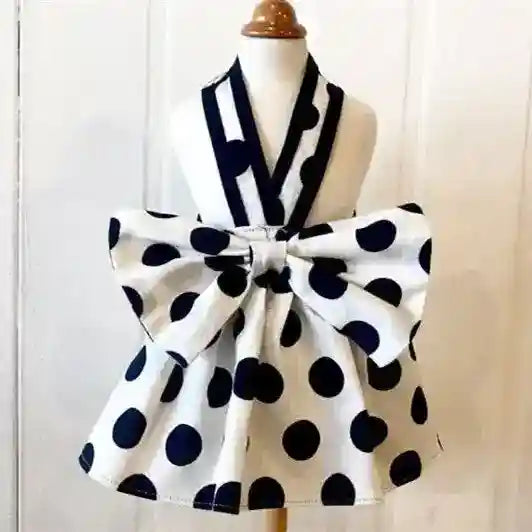 Vestito per Cani a Pois con Gonnellina e Fiocco by null