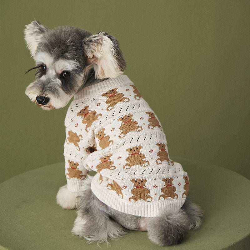 Cardigan per Pomerania Courmayeur | Ricamo Orsetti e Chiusura Elegante by Dog Moda