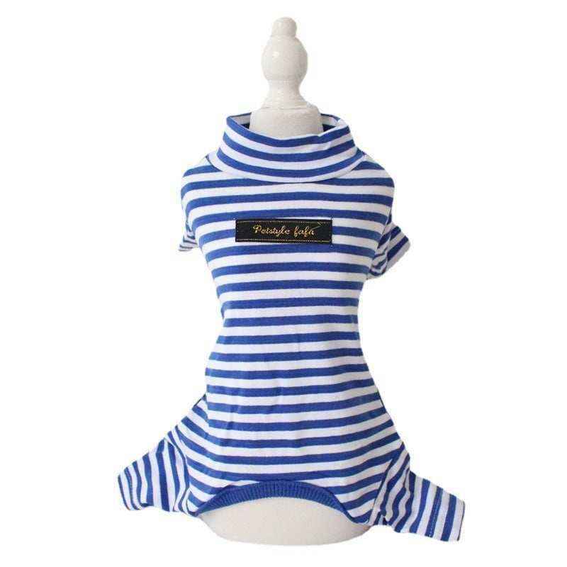 Tuta Pigiama per Cani a Righe con Quattro Zampine – Morbido Cotone by Dog Moda