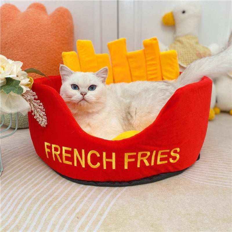 Lettino per cani e gatti "Hamburger Patatine fritte" by Dog Moda