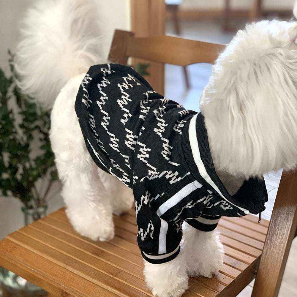 Maglia "Whitepine" per Cani – Design Astratto Bianco o Nero
