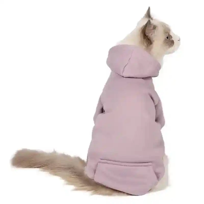 Maglia per Gatti con Cappuccio "Basic" e Taschino by Dog Moda