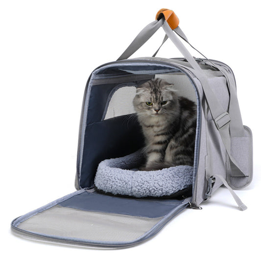 Borsa Trasportino Gatti Cani Cuscino Pieghevole Oxford by Dog Moda