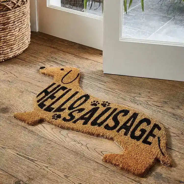Dachshund Coconut Fiber Doormat