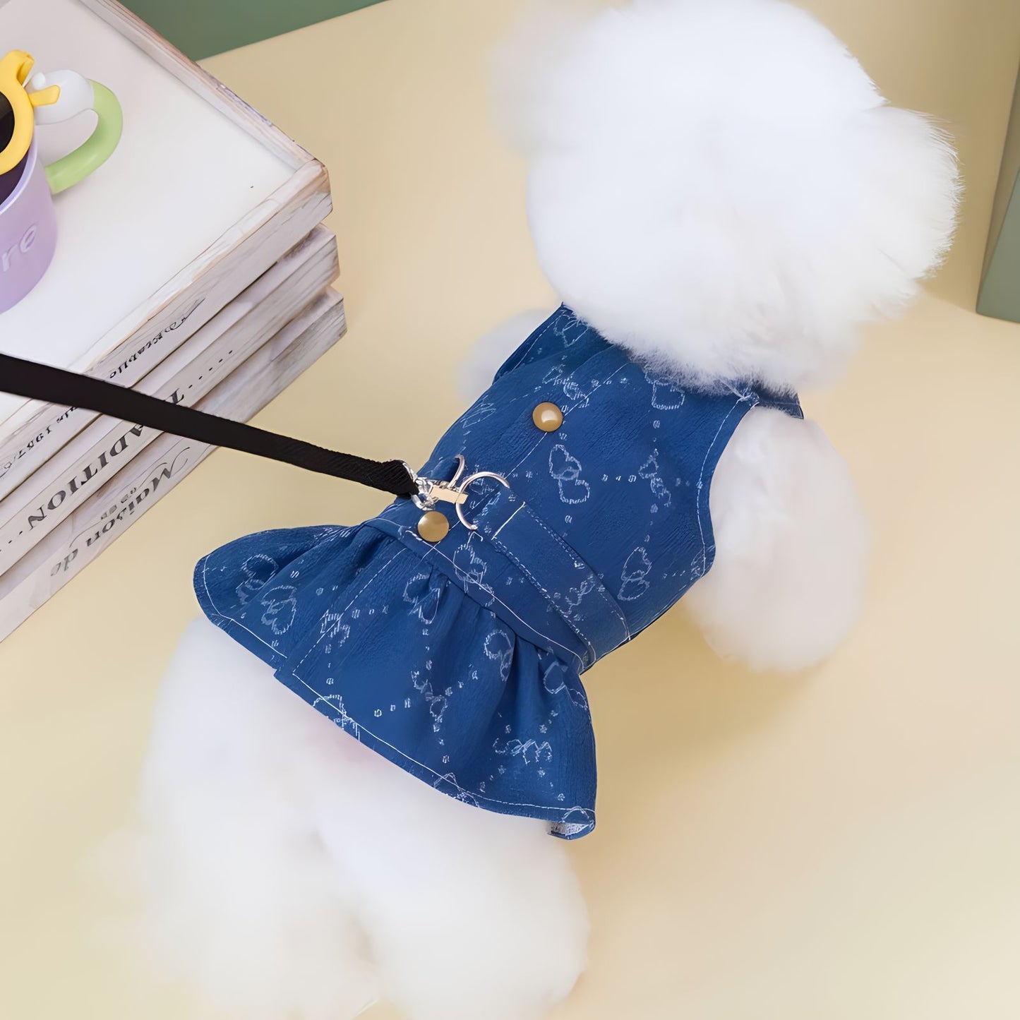 Vestito Jeans per Cani con Pettorina - Gonnellina o Giacchetta