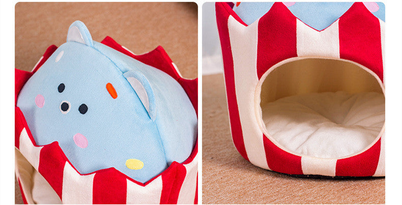 "PopCorn" Cat and Small Dog Bed - Unique and Cosy Design
