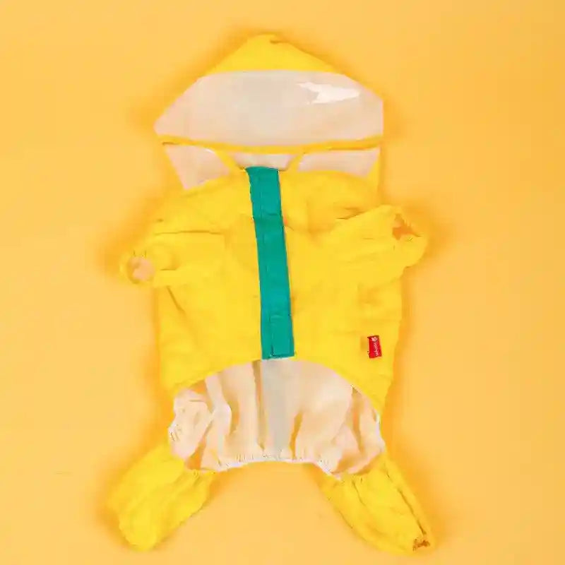 Impermeabile per Cani Giallo con Visiera "Dino" – Protezione e Stile per il Tuo Amico a Quattro Zampe by Dog Moda