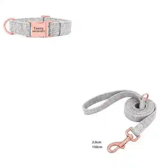 Collare Cane Personalizzato Candy con Nome e Numero – Regolabile by Dog Moda