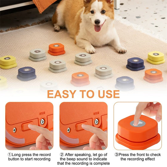 4 Colors Pet Communication Button One-click Prevent Physical Inactivity Recordable Dog Talking Button Toy Cat Toy Pet Products by Dog Moda