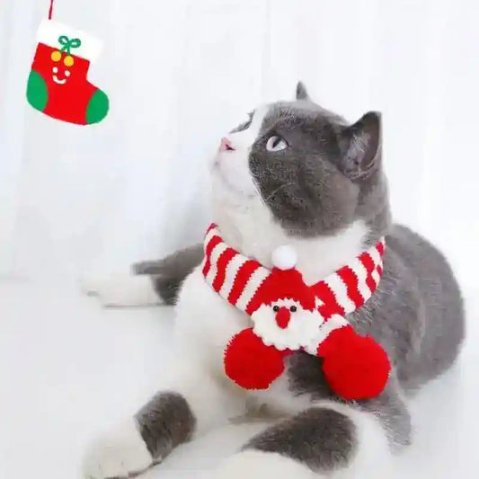 Sciarpa Natalizia Lavorata a Maglia per Cani e Gatti – Regolabile e Morbida per l’Inverno by Innopet