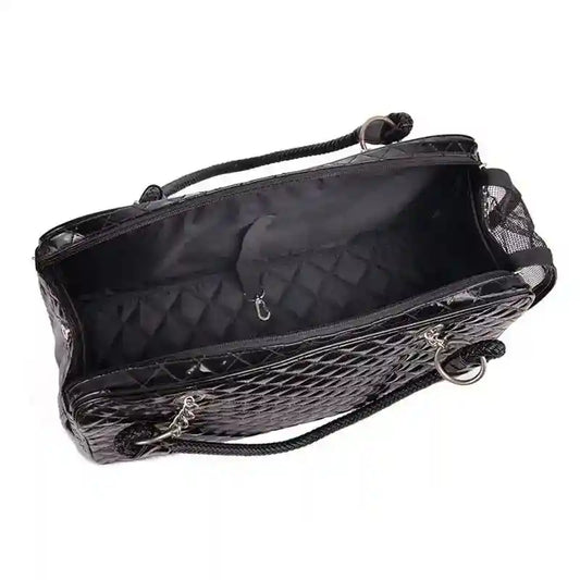 BORSA TRASPORTINO PER CANI IN ECOPELLE "MILANO" - Dog Moda