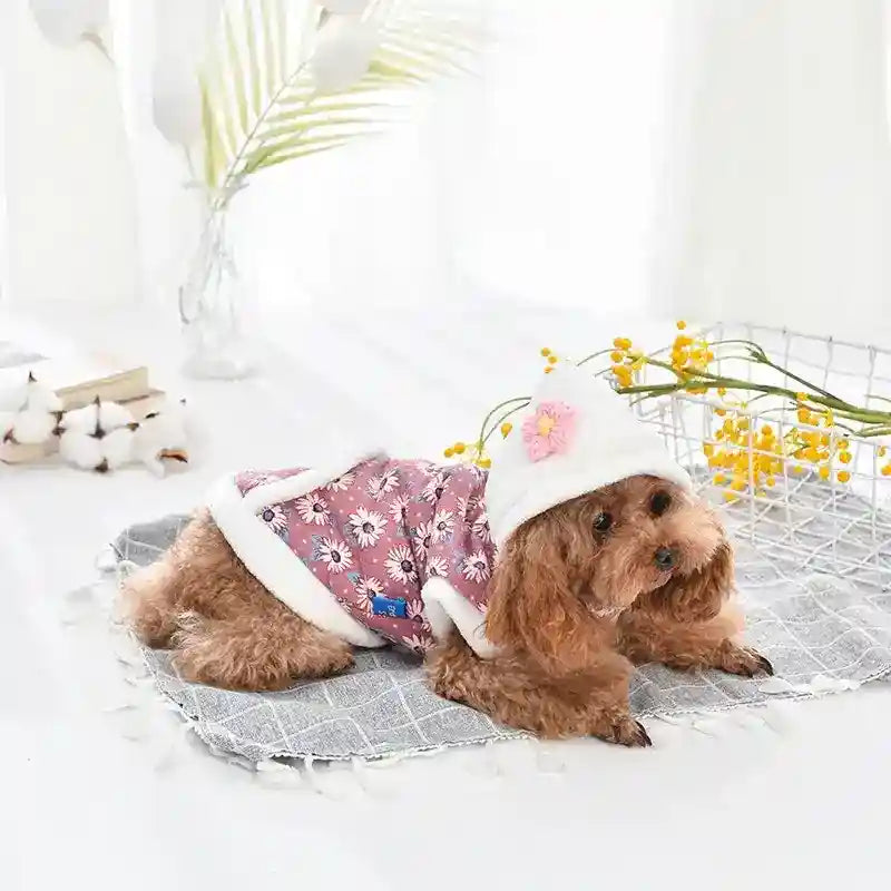 Cappotto Daisy per Cani Imbottito Pile con Cappuccio by Dog Moda