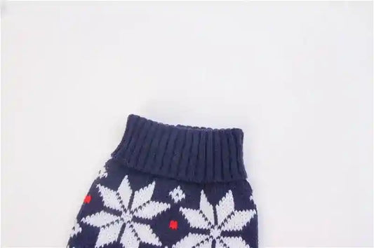 Maglioncino Invernale Blu con Fiocchi di Neve per Barboncini ed Altre Razze by Dog Moda