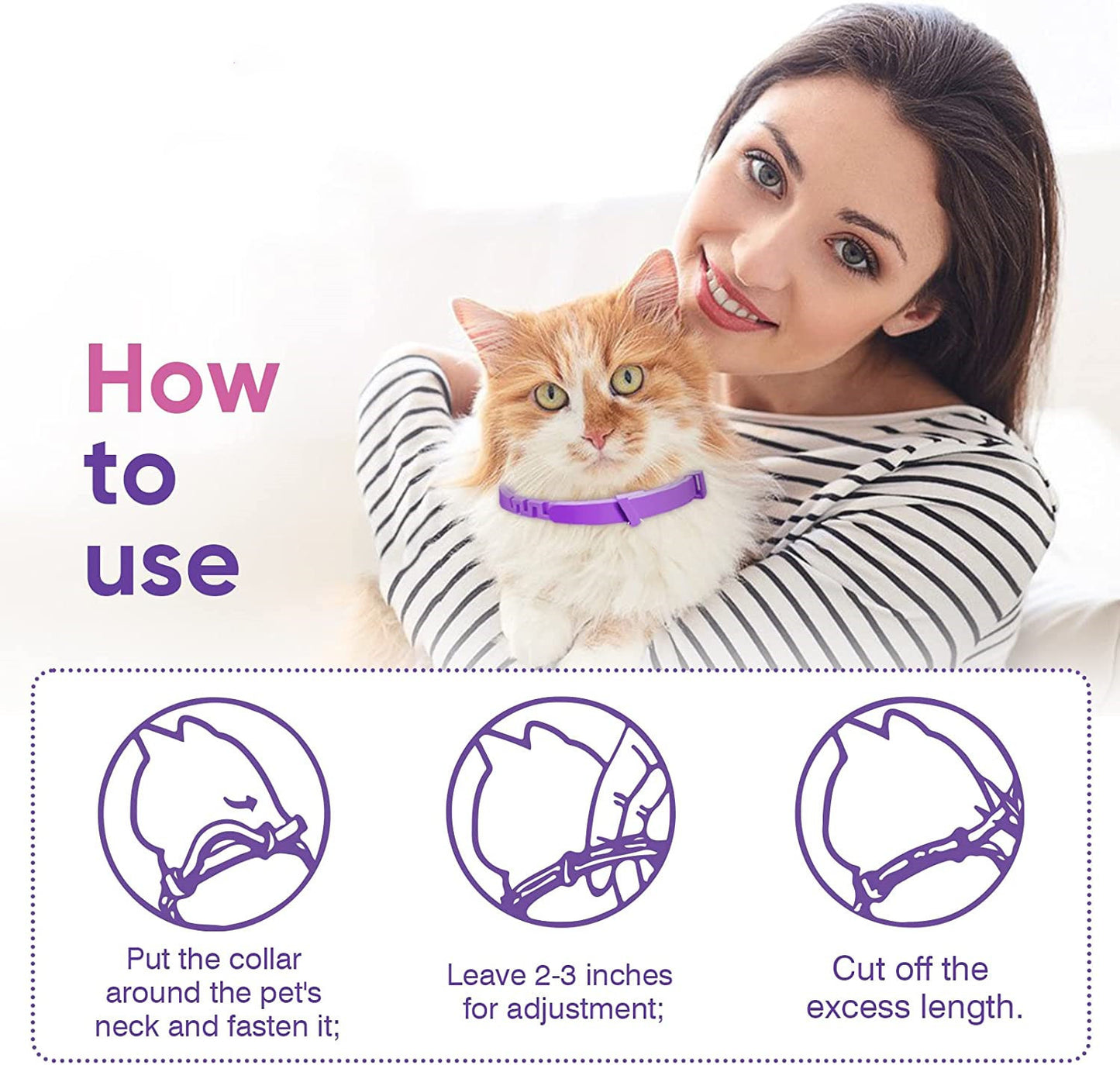 Natural Calming Collar Pet Soothing Calming Collar - Relief and Relaxation for Dogs and Cats