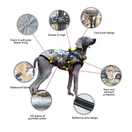 Giacca Impermeabile per Cani con Pettorina Integrata Forest by Dog Moda