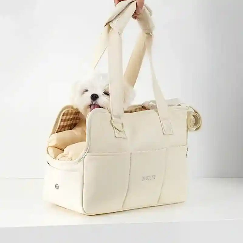 Trasportino Cani Gatti Fondo Rigido Similpelle Doppia Zip by Dog Moda