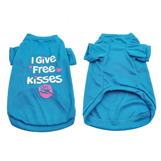 Maglietta per cani in cotone "Kisses" by Dog Moda