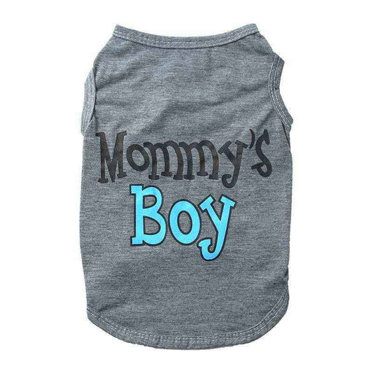 Canottierina per Cani con Stampa "Mommy's Boy" - Dog Moda