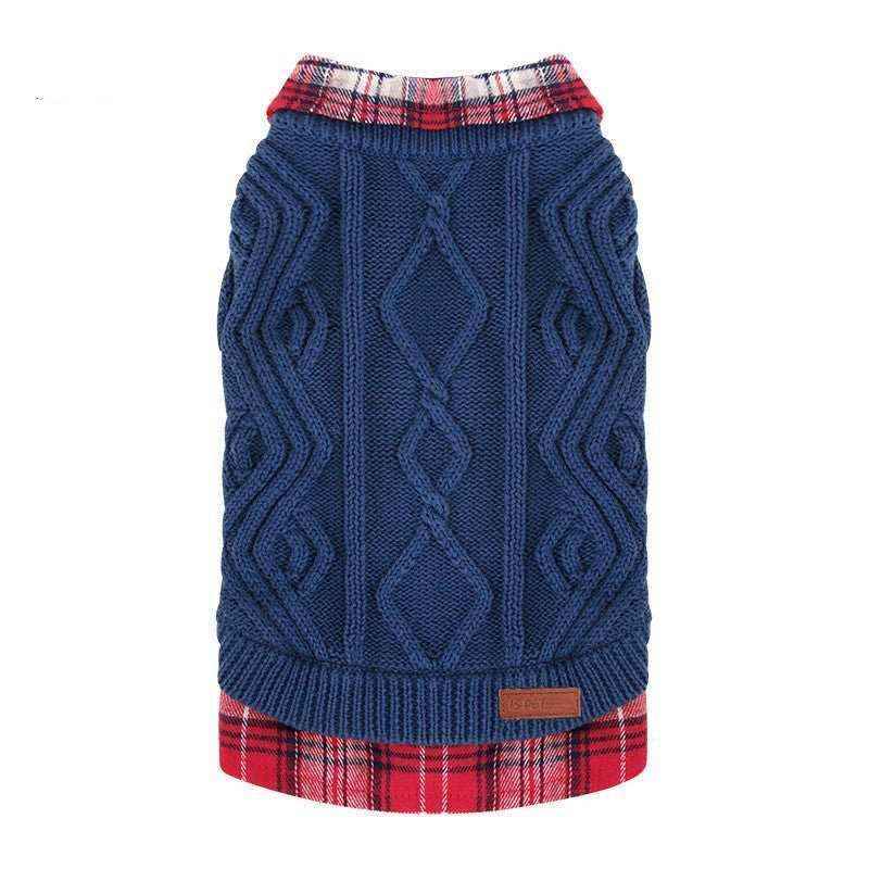 Camicia a quadri con maglioncino ricamato per cani - foto 8