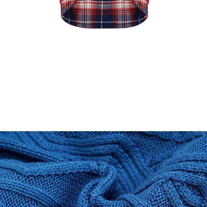 Camicia a quadri con maglioncino ricamato per cani - foto 7