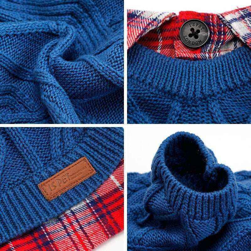 Camicia a quadri con maglioncino ricamato per cani - foto 2