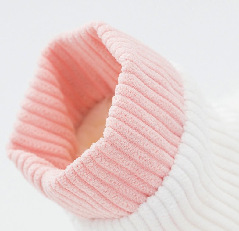 Cappottino in Velluto a Coste Smanicato Modello "Pink" – Con Stampa di Gattini Amorevoli - Dog Moda