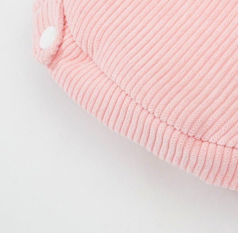 Cappottino in Velluto a Coste Smanicato Modello "Pink" – Con Stampa di Gattini Amorevoli - Dog Moda