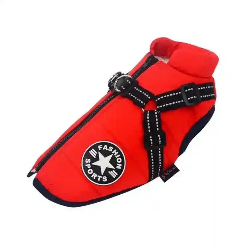 Cappotto impermeabile per cani con pettorina integrata - foto 2