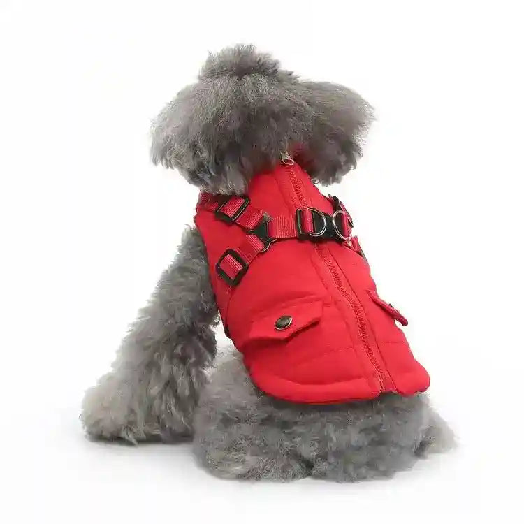 Cappottino impermeabile per cani Cortina con pettorina e cappuccio - foto 4