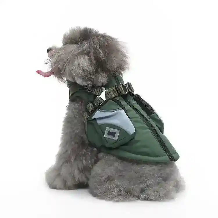 Cappottino impermeabile per cani Cortina con pettorina e cappuccio - foto 3