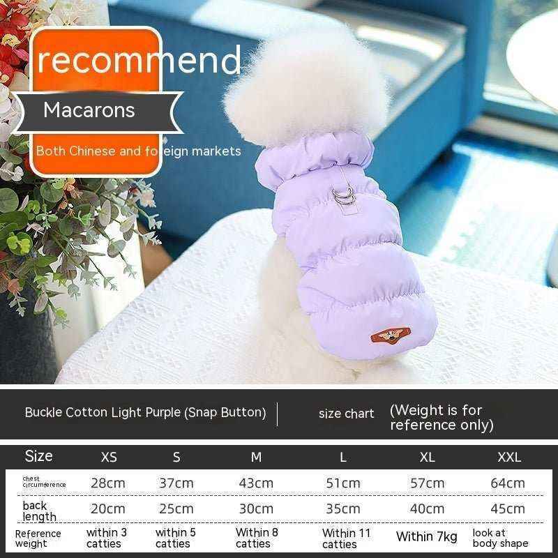 Cappottino per cani piccola taglia smanicato "Macarons" - Dog Moda
