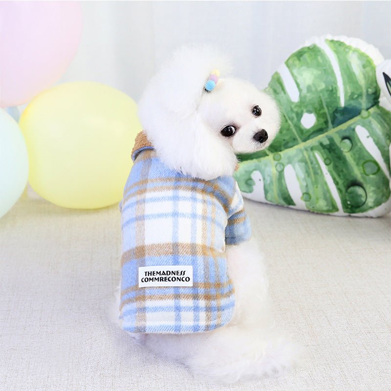 Cappottino per Cani "Plaid Cozy" - Eleganza e Calore con Fantasia a Quadri - Dog Moda