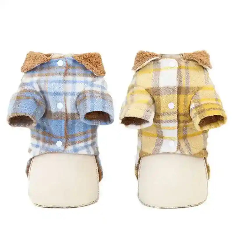 Cappottino per Cani "Plaid Cozy" - Eleganza e Calore con Fantasia a Quadri - Dog Moda