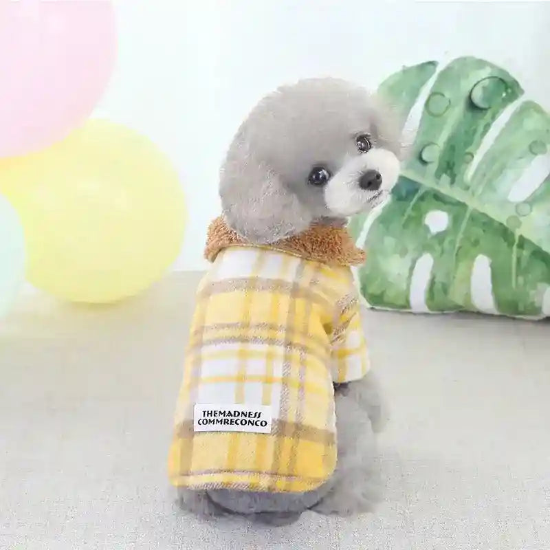 Cappottino per Cani "Plaid Cozy" - Eleganza e Calore con Fantasia a Quadri - Dog Moda