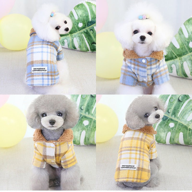 Cappottino per Cani "Plaid Cozy" - Eleganza e Calore con Fantasia a Quadri - Dog Moda