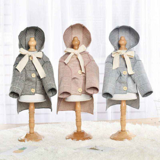 Cappottino Simil Cashmere per Cani con Cappuccio e Fiocchetto – Eleganza Invernale - Dog Moda