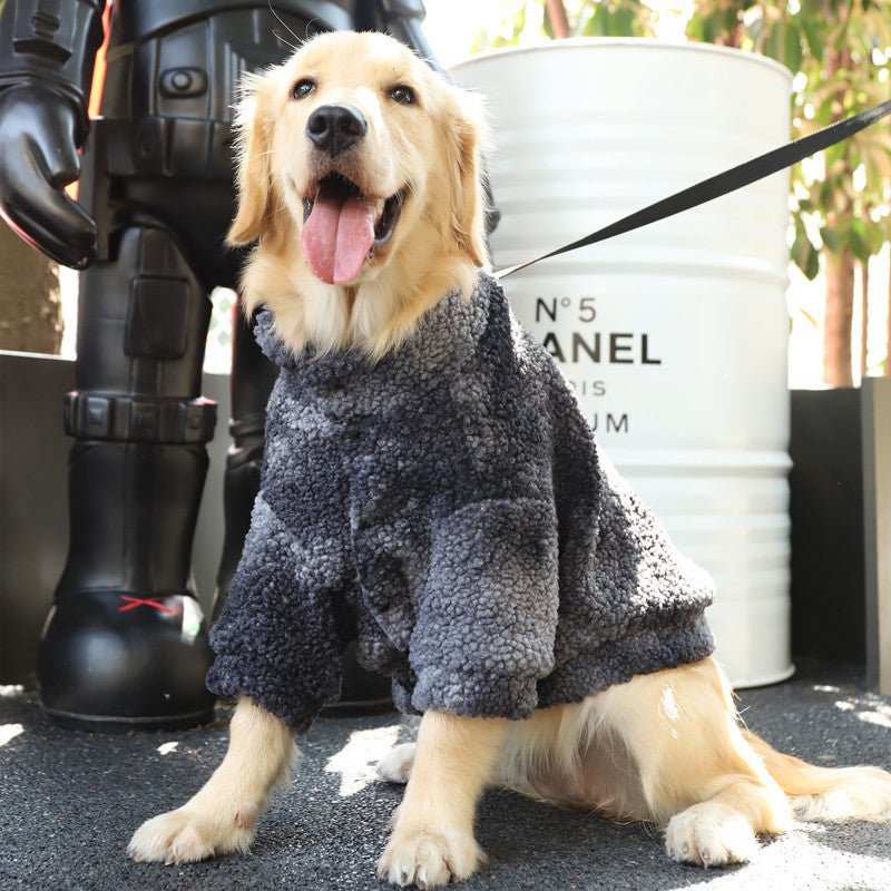 Cappotto in Pile per Cani di Taglia Grande – Comfort e Calore per le Passeggiate Autunnali - Dog Moda