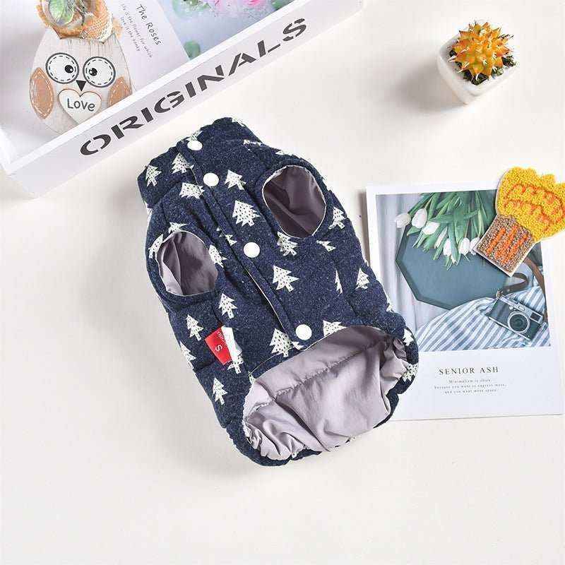 Cappotto Smanicato per Cani Modello "Fiocchi di Neve" - Dog Moda
