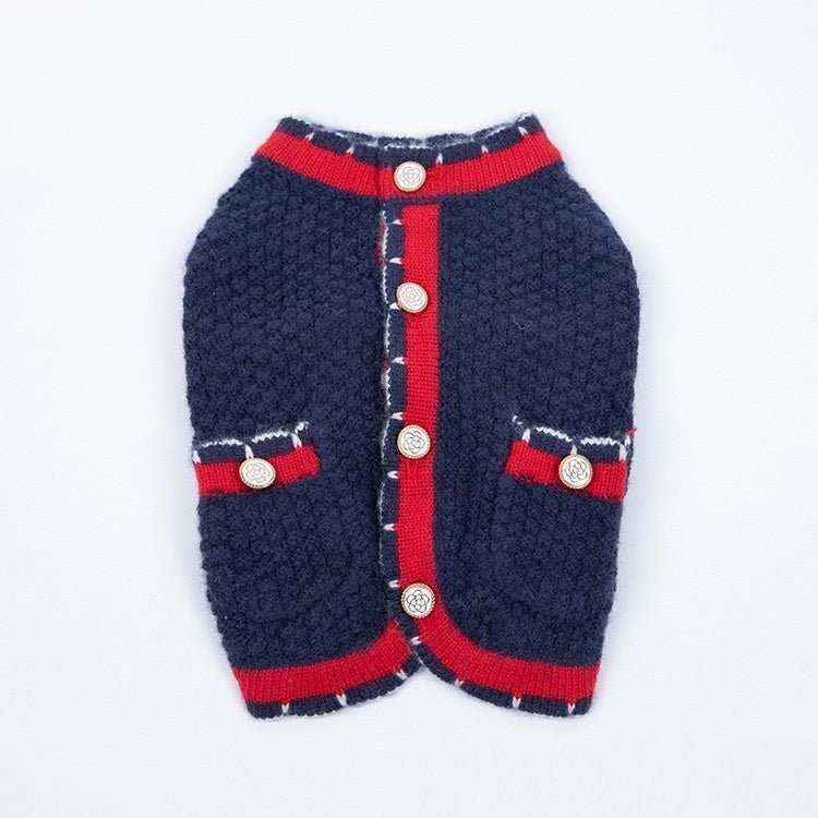 Cardigan Elegante per Cani con Taschine e Mezza Manica - Modello "Flute" - Dog Moda