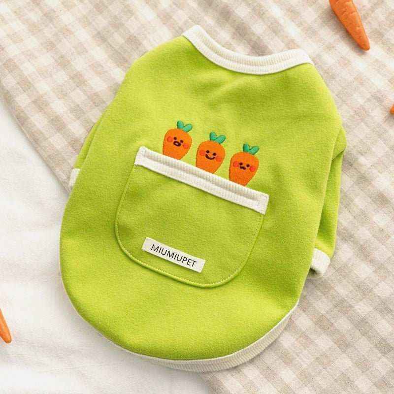 Cardigan Leggero "Fruit & Veggie" by Miumiupet – Stile e Comodità per il Tuo Cane - Dog Moda