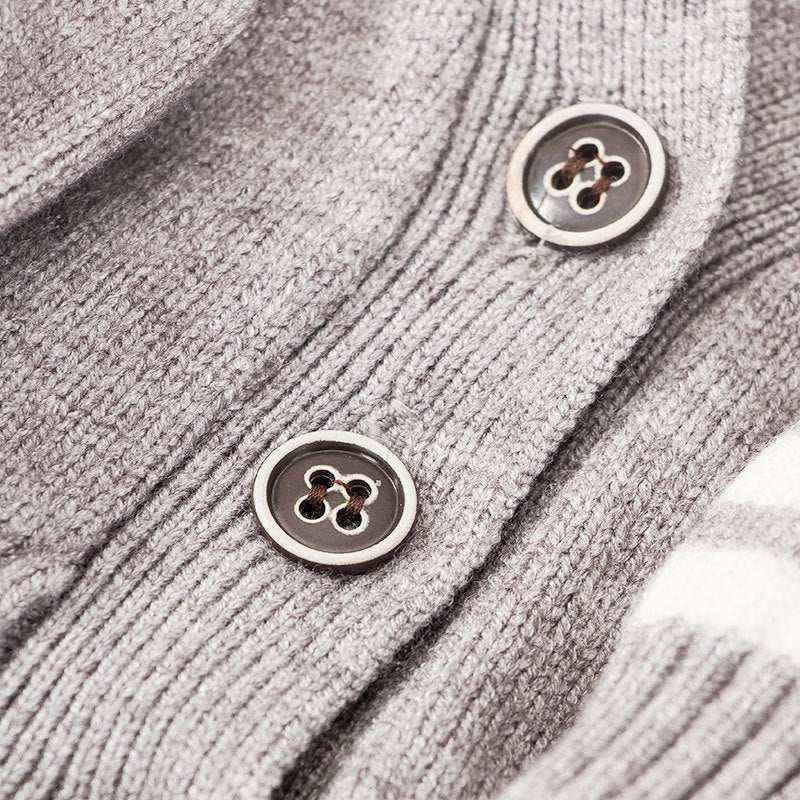Cardigan per Cani "Paris" Grigio con Chiusura a Bottoni sul Torace - Dog Moda