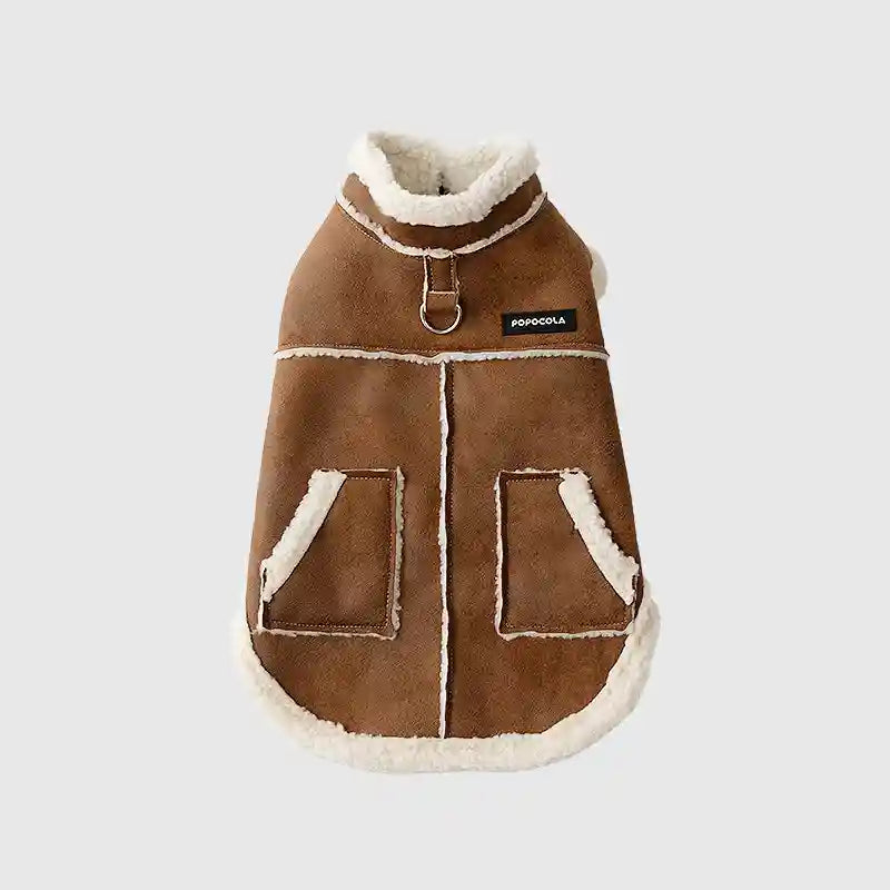 Cappotto Scamosciato per Cani - Imbottito Pile d'Agnello by Dog Moda