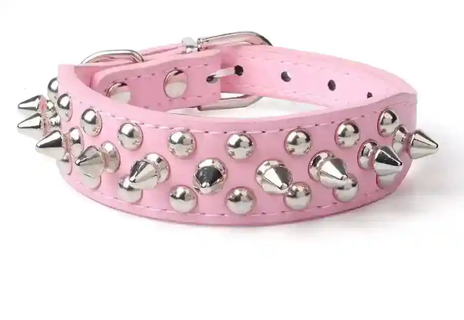Collare per cani in pelle con borchie a punta "BlackBull" - Dog Moda